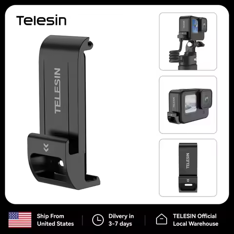 TELESIN For GoPro 9 10 11 12 13 Waterproof Side Cover Easy Removable Type-C Charging Cover Port For 
