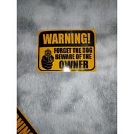 Warning Beware Stickers