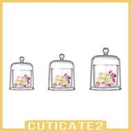 [Cuticate2] Glass Cloche Dome Transparent for Fairy Lights Model Figurines Collectibles