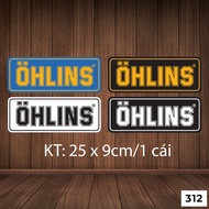 OHLINS decal stickers, car and motorbike stickers - CODE 312