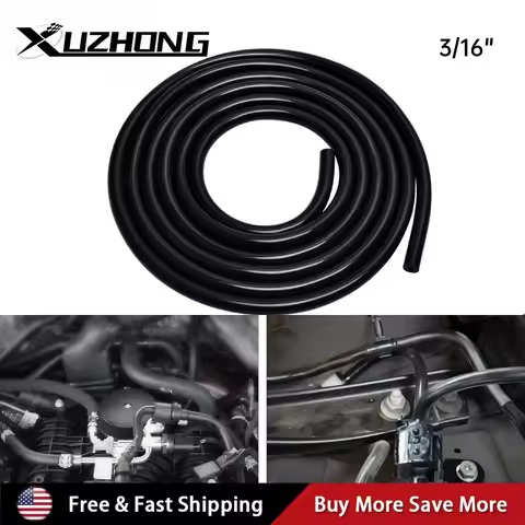 Silicone Vacuum Tubing Hose Line 5mm 3/16 inch 10FT 130PSI Max Pressure Black