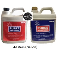 PUREE PAINT THINNER &amp; LACQUER THINNER 4 Liter GALLON 100% ORIGINAL by POURI