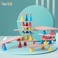 predolo 44Pcs Wooden Balancing Stacking Game Learning Stacking Game Montessori Stacker Game for Kids