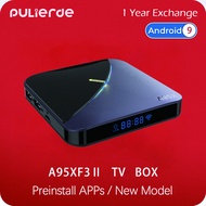 [Pre installed Application] A95X F3 AirⅡ 4GB 64GB Android TV Box RGB Light S905X3 Android 9.0 Bluetooth 2.4G+5G WiFi+BT 8K/4K PULIERDE Intelligent Media Player IPTV Malaysia Set-top Box TV