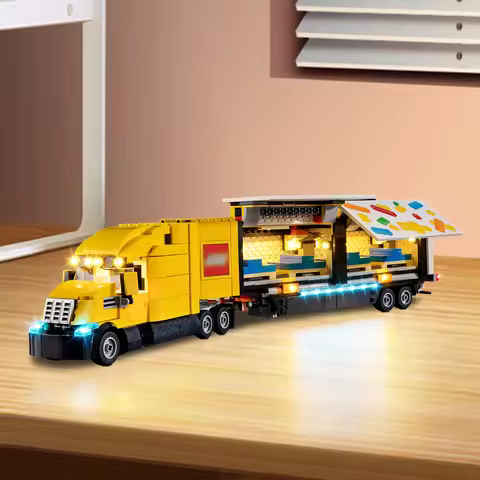 No Model LED Lighting Set Suitable for LEGO Yellow Delivery Truck 60440 Building Blocks