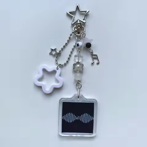 Handmade guitar Arctic Monkeys Beads Keychain Bag Aesthetic Jewelry
