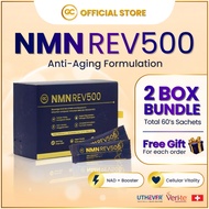 GC Research NMN REV500 500mg NMN + 500mg Resveratrol Anti-Aging Supplement 2 Box Bundle