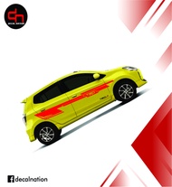 Toyota Wigo TRD Linear Decals Matte Black Cut Out Vinyl Sticker