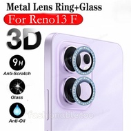 For Reno13F Glitter Diamond Metal Ring Camera Lens Protective Film For Oppo Reno 13 F pro 13F 13pro 
