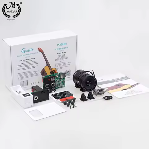 Acoustic Guitar Pickup Reverb Delay Chorus Guitar Pickups Preamp Piezo Pickup for 36-42 Inch Acousti