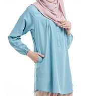 women blouse blouse plus size blouse muslimah New Elisa Blouse Muslimah - Jungle Green