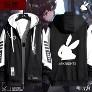 Arknights Amiya 3D Printing Cosplay Hoodie Women Men Harajuku Streetwear Hip Hop Japanese Anime Zipp