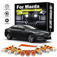 13Pcs Car Accessories LED Interior Dome Map Reading Plate Light Kit For Mazda 6 Mazda6 Saloon Wagon 