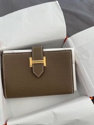 全新 Hermes bearn card holder Eutope 大象灰