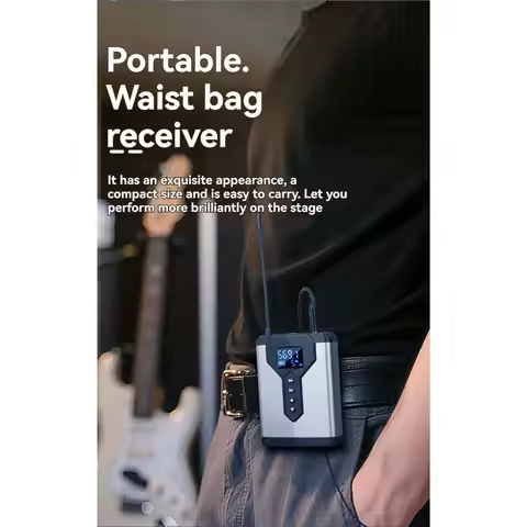 (A43I] Wireless in-Ear Monitor System Portable and Rechargeable Transmitter and Receiver for Stage P