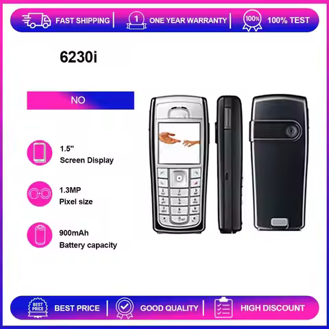 Refurbished Unlocked 6230i 1.3MP Bluetooth Loudspeaker Phone Russian Arabic Hebrew Keyboard