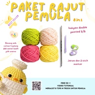 8-in-1 Complete Beginner FRIENDLY Knitting Tool SET| MILK COTTON YARN 5 ply|FREE TUTORIAL KNITTING