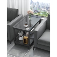 cs Sofa Middle Small Coffee Table Office Side Table Movable Balcony Glass Tea Table Tea Side Cabinet
