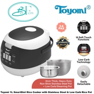 Toyomi 1L SmartDiet Rice Cooker with Stainless Steel &amp; Low Carb Rice Pot RC 5301LC