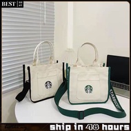 FB5 Starbucks Canvas Lunch Bag Large Capacity Tote Messenger Bag