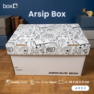 WHITE CARDBOARD FILE BOX 38x26x21 CM | ARCHIVE BOX STORAGE BOX DOCUMENT | HOME OFFICE FILE FILE STOR