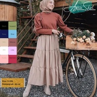 PUTIH Skirt PREMIUM 3-tier SKIRT Plain UMBRELLA White TIKT0K Contemporary