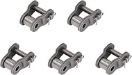 5PCS Roller Chain Offset Half Link #40, 1/2 Inch Pitch Carbon Steel Crank Link, Standard Chain End C