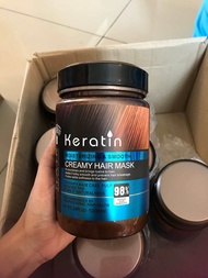 Keratin creamy hair mask 98%repair hair damaged เคราติน ​ครีมมี่ แฮร์ มาส์ก(ผมเสียจากการทำเคมี)1000m