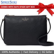 Kate Spade Handbag In Gift Box Crossbody Bag Triple Gusset Crossbody Black # WKR00448