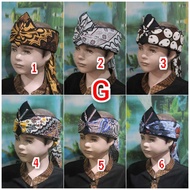 TRADITIONAL JAVANESE SUNDAN HEADBAND UK CHILDREN 1-10 YEARS BATIK TOP WITH HOLE (GS 03)