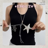 Unique, unique Y2K style starfish flower heart necklace - ENDLIV