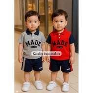 PROMO SET OF T-SHIRTS IMPORTED BOYS'POLO AND SHORTS AGES 1-5 YEARS MOTIF LATEST AND BEST-SELLING MAD