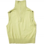 Ray BEAMS 22SS 大顏色半拉鍊背心 61-05-0004-126 均碼 黃色針織背心上衣 [二手] [Ray BEAMS]