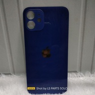 Backglass Backdoor/ Back Cover/ IPh 12 Blue / biru