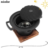 NICOLOO Charcoal Grill, Aluminum Alloy Durable Hibachi Grill, Party Cooking Portable Smokeless Mini 