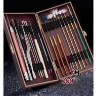 Bộ lấy Ráy TaiDụng Cụ Lấy Ráy Tai Hộp Gỗ 20 Món Tích Hợp Lấy Ráy Tai Có Đèn Soi