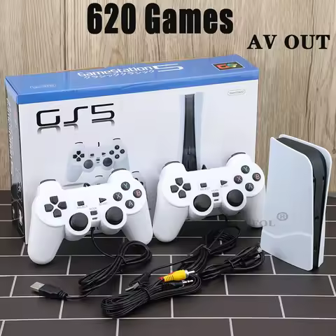 GS5 Pro G620 Video Game Console With 620 Classic Game 8 Bit TV Consola Retro Handheld Kids USB Two W