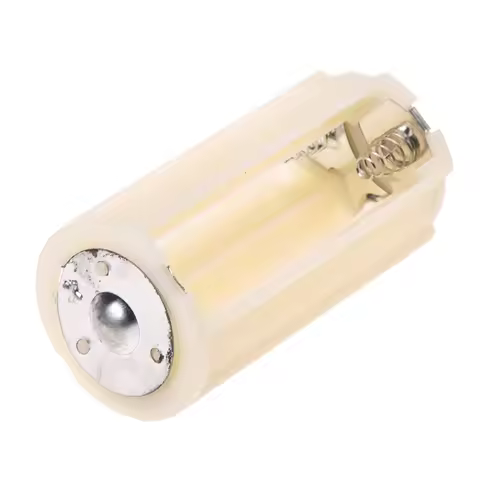 N64R-Off White Cylinder Battery Holder Adapter For 3X1.5V AA Batteries