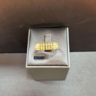 916 / 22K Gold Half Abacus ring