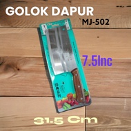 GOLOK DAPUR UNTUK SAYUR DAN DAGING 7.5INC GAGANG KAYU MJ-502 S5103