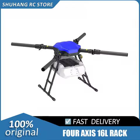 JIS 4-Axis EV416 16L Intelligent Agricultural Drone Plant Protection Machine Spraying with Water Tan