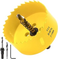 3 inch Hole Saw with 3/8 Arbor HSS Bi-Metal Hole Saw Blade and Variable Teeth Pitch for Wood,Plastic