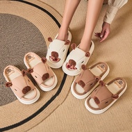 Cartoon Cartoon Kapibara Linen Slippers Foreign Trade Cartoon Opening Indoor Opening Sandals Slipper