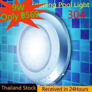 【Thailand Stock】23cm Stainless Steel Swimming Pool Light Led Pool Light Waterproof IP68 RGB Swimming Pool Light RGB LED Swimming Pool Light 12W 15W 18W 24W IP68 Waterproof AC 12V Outdoor RGB UnderWater Light Pond LED Piscina Luz Spotlight