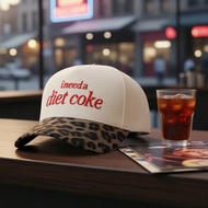 Unisex INEED A DIET COKE Embroidered Baseball Cap, Adjustable 5-Panel Hat for Spring Travel  Topi Be