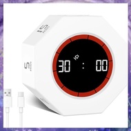 Digital Productivity Timer, Rotating Pomodoro Timer with 1-3-5-15-30-60-90 Min Countdown, for Study 
