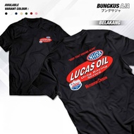 Baju LUCAS Oil T-shirt Lucas Popular Item Printed Round Neck Top Tee Unisex Baju T Shirt Lelaki 100%