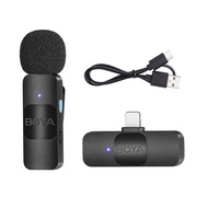 Meet Sunday BOYA One-Trigger-Two 2.4G Wireless Microphone System Clip-on Phone Microphone Omnidirectional Mini Lapel Mic Auto Pairing Smart Noise Reduction 50M Transmission Range Replacement for Huawei Samsung Type-C Android Smartphones