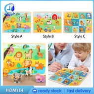 [Homyl4] Animal Puzzle, 3D Wooden Puzzle, Wooden Toy, Baby Hand As Birthday Gift