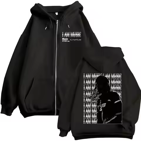 Rapper Playboi Carti I AM MUSIC Zipper Hoodies Opium Ken Carson Narcissist Zip Up Sweatshirt Men Wom